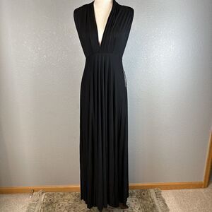 Lulus Tricks of the Trade Black Maxi Dress 12 Ways to Style L Large